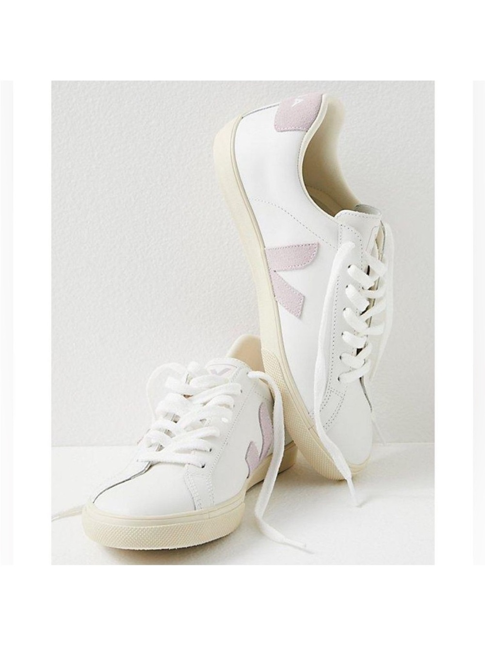 Veja Esplar Leather Sneaker in Extra White/Parme Purple sz 42EU/11US New in Box